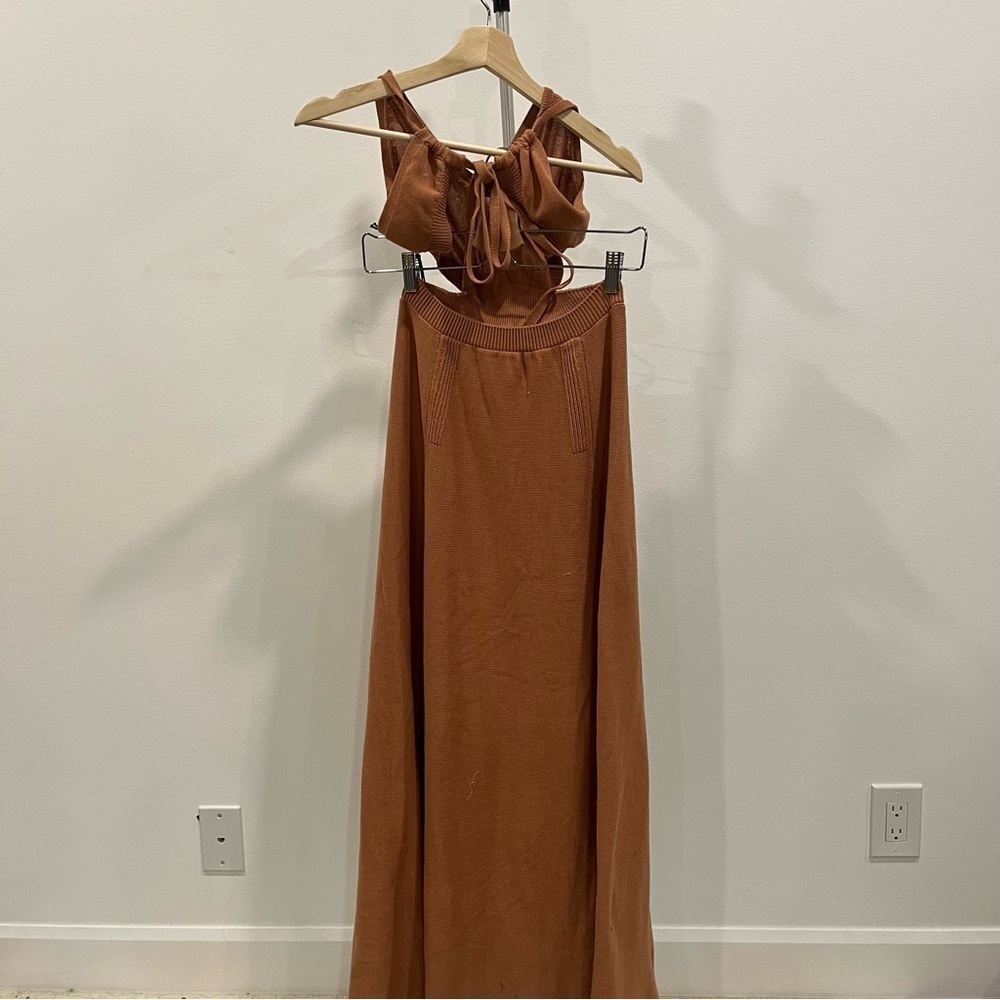 NWT ba&sh Alula knit Cutout Maxi Dress - Picture 5 of 11